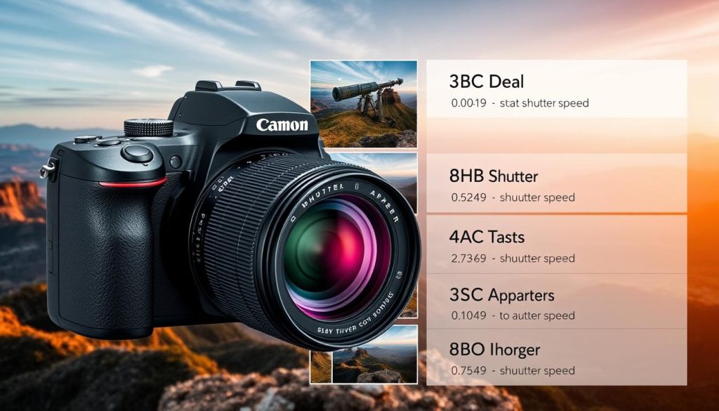 A visually striking collage showcasing the essential camera settings for capturing stunning travel photos. In the foreground, a DSLR camera with a wide-angle lens is prominently displayed, its various dials and buttons illuminated, representing the camera's manual controls. In the middle ground, overlapping images depict the effects of different shutter speeds, aperture settings, and ISO values on the final image, highlighting their crucial role in achieving the desired artistic and technical outcomes. The background features a panoramic landscape, conveying the broad range of photographic opportunities encountered during travels. The overall composition is sleek, modern, and meticulously crafted, inviting the viewer to explore the nuances of camera mastery for capturing stunning travel memories.